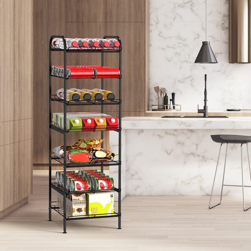 BTY Water Bottle Organizer 7 Tier Freestanding Water Bottle Storage