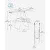 SONGMICS Clothes Drying Rack, Foldable 2-Level Laundry Drying Rack, Free-Standing