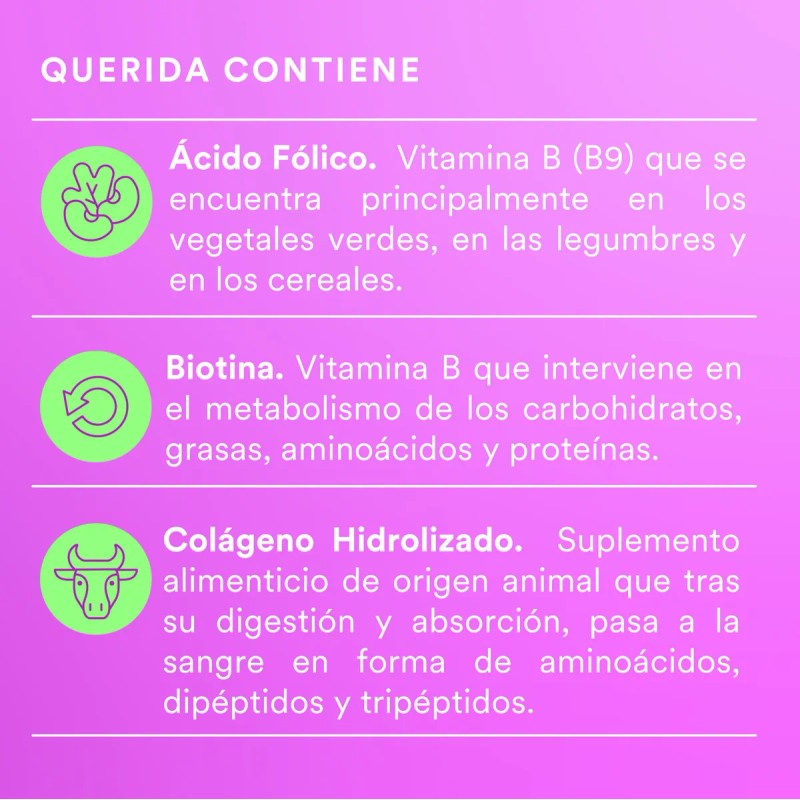 Suplemento Multivitaminico Mujer Querida Wu Nutrition 120 Capsulas Colgeno Hidrolizado