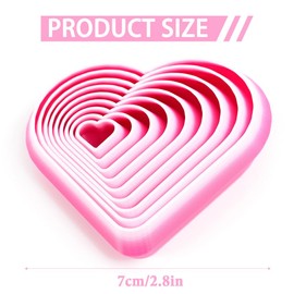 3D Printed Fractal Heart Fidget Toy - 7cm Spiral Sensory Desk Toy for Anxiety Relief, Stress Reducer Gift for Kids & Adults (PLA Material) (Colorful A)