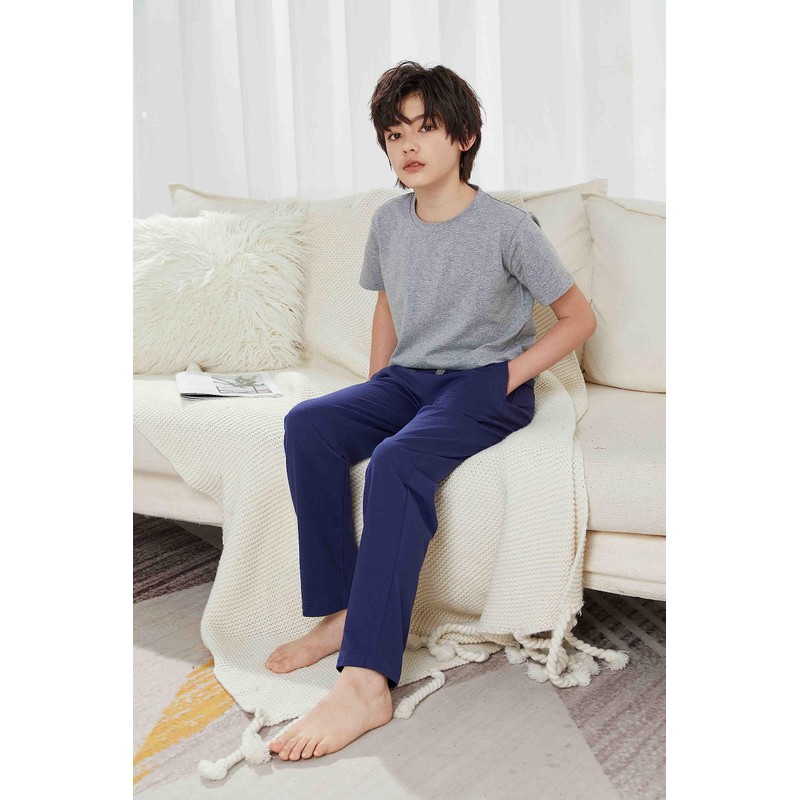 HiddenValor Boys Knit Soft Cotton Pajama Lounge Pants with Pockets