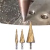3Pcs Hex Shank Step Drill Bit High Speed Steel Sturdy