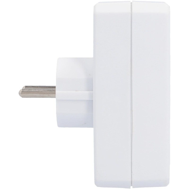 Unitec 227000 Connection 1xSchuko und 2xEuro Scarf, White