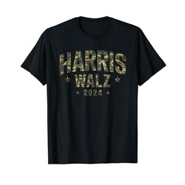 Camo Harris Walz 2024 Election Tim Walz Kamala Camouflage T-Shirt