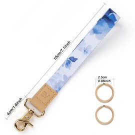 EcoVision Keychain Lanyard for Keys, Wristlet Key Chain for Women, Key Holder Lanyards with 2 keyrings