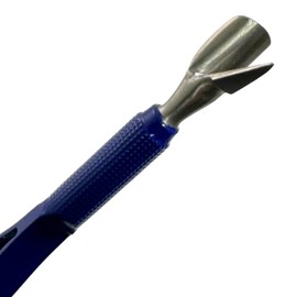 7" Acrylic Nail Pincher Pinching Tool Cuticle Pusher Stainless Steel Nail Shaping Tweezers Multi-Function Nail Art Pincher for Manicure (Blue)