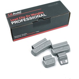 CKAuto MC-Series Coated 0.25oz, 0.5oz, 0.75oz, 1.0oz Lead Clip on Wheel Weight Assortments, 25Pcs/ Style, Total 100Pcs/Box