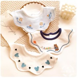 Mystery Box for Baby Soft Infant Lovey with Random Floral Character Animal Patterns Bamboo Fiber Drool Bibs for Boys GirlsSize: 3T, Color: Other