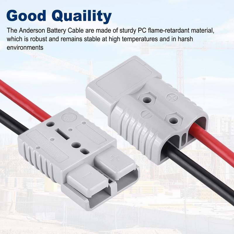 GFFG 600V Battery Quick Connector, Dual Anderson Plug Cable with