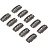 Balmain DoubleHair Clips, Black, Pack of 10