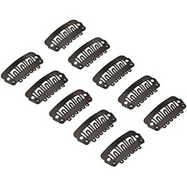 Balmain DoubleHair Clips, Black, Pack of 10