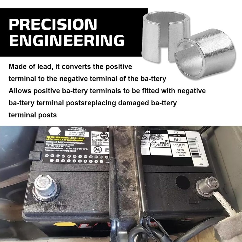 QZTYTY 4PCS Battery Post Shims, Battery Converter, Car Negative Battery