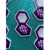 5pc. Purple Eyeshadow Resin Planar Flatback, Makeup Cabochon, Bow Center