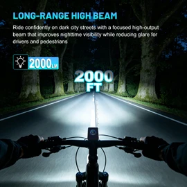 APECYC Bike Headlight, Rechargeable Smart Bike Lights with Wireless Remote