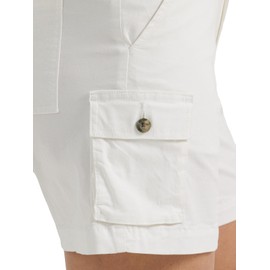 Lee Women's Ultra Lux Comfort with Flex-to-Go Cargo Short, Bright White, 8