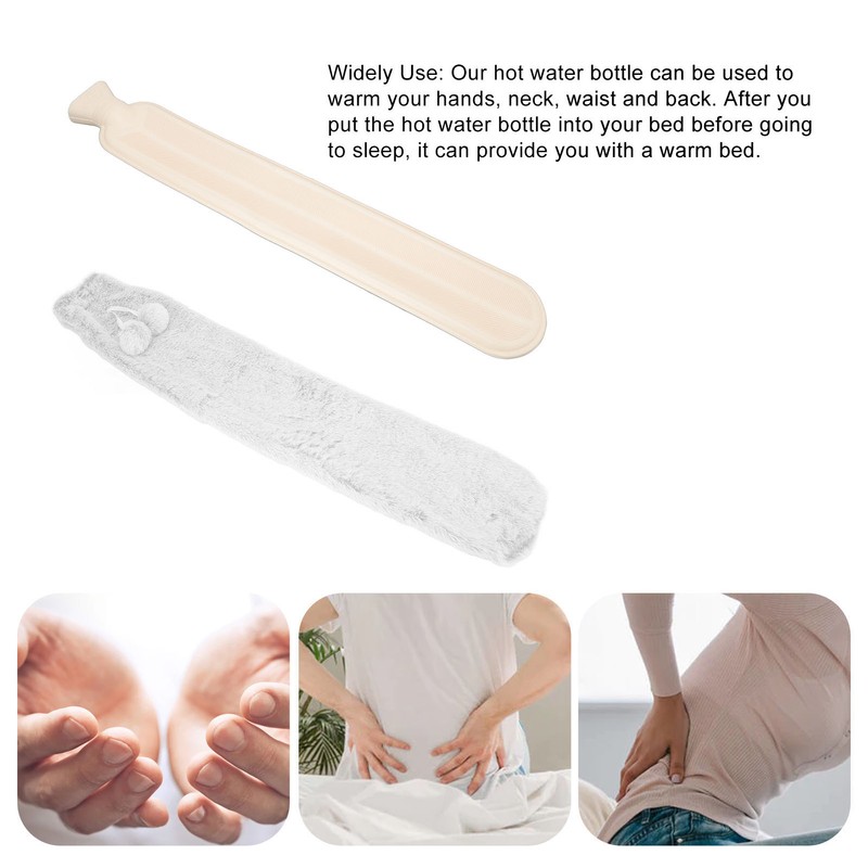 2000ML Hand Warm Water Bag Explosionproof Rubber Plush Hot Water