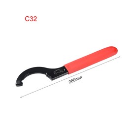 uxcell C32 (68-73mm) C Hook Spanner Wrench for Collet Chuck Lathe Clamping Nut