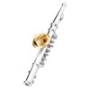 Mini Flute Shaped Musical Instrument Brooch Pin Accessory for Gift
