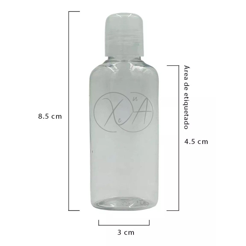 Xena Envase Frasco Botes Gel Antibacterial 30 Ml Oval Vacio