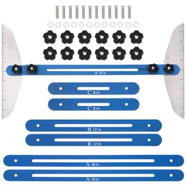 Peohud Stair Treads Gauge Template Tool, Metal Stairs Jig, Adjustable Stair Measuring Tool for Riser, Shelf, Cutting Drywall, and Partition