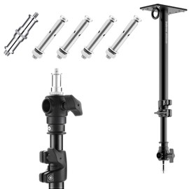 Selens Photography Wall Mounted Boom Arm 35-55 cm Wall Ceiling Mount Boom Arm Adjustable Length with 3/8 Inch 1/4 Inch Thread Universal Adapter for Photo Video Lights, Umbrellas, Reflectors