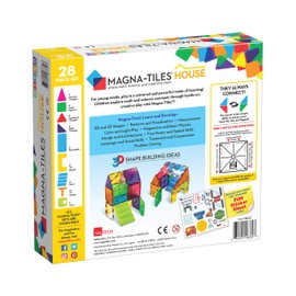 Magna Tiles House Set, The Original, Award-Winning Magnetic Building, Creativity & Educational, Stem Approved, Solid & Clear Colors, Model Number: 18332