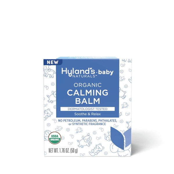 Hyland’s Naturals Baby Organic Calming Balm, Soothe & Relax, With Organic Lavender, Eucalyptus, & Bergamot Fruit Oil, Safe & Gentle, Dermatologist Tested, 1.76 oz.