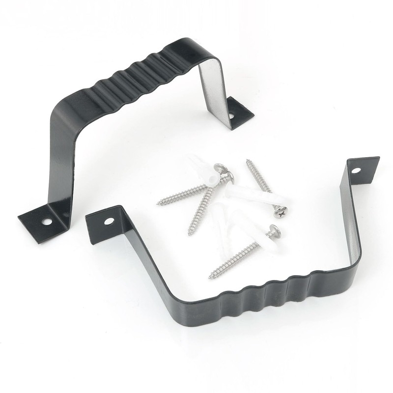 ITROLLE 2PCS Aluminum Downspout Adapter Gutter Strap Square Pipe Fixed