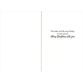 Pictura Gold Foil Deer, Buck and Tree Images on Dark Background Grandpa Christmas Card