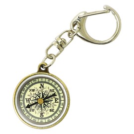 Compass Keyring - Compass Keyring, Perfect Gifts For Travelers Compass Keyring, Safe Travels Gift, St Christopher Keyring And More, Safe Travels Gift, Gifts For Travellers, Stay Safe Driving Key Ring