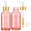 Bumobum 2 oz Glass Dropper Bottles, 2 pack Pink Dropper