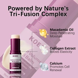 Angel Silk Cemenrete Calcium Multi Balm Stick, Calcium Volume Multi Balm, Wrinkle Core Stick | Anti-aging, Sagging, Wrinkles | Collagen Moisturing | Korean Cosmetics Suitable for Lip, Eyes, Neck, Face