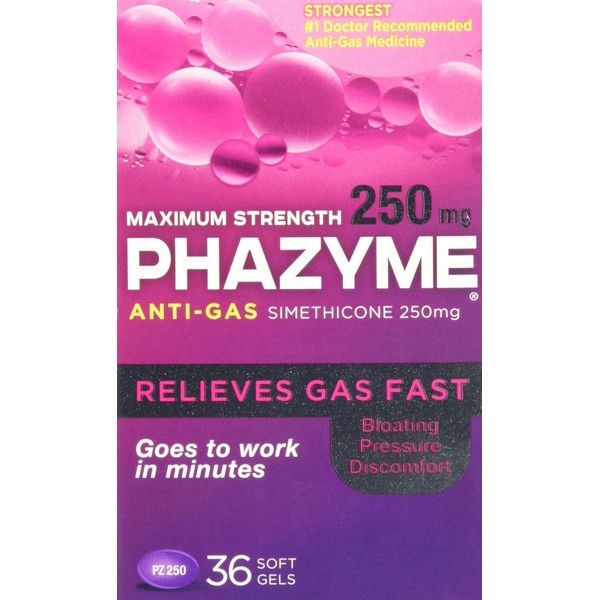 Phazyme Maximum Strength Softgels, 36 ea, (Single Pack)