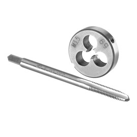 Burkit M3.5 X 0.6 Juego de grifos y troqueles, M3.5 x 0.6 Macho Macho y Troquel Redondo para Mano Derecha