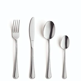 AMEFA Bologna 16-Piece Cutlery Set for 4 People | Double Decorative Edge | Classic Cutlery Stainless Steel Dishwasher Safe