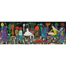 Djeco Tea Time Gallery Puzzle, 350 Pieces with Poster, 97 x 33 cm, Ages 7+