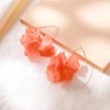 EVER FAITH Petal Earrings for Women Boho Orange Flower Rose