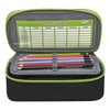 Wedo 24243011 Pencil Case with Inner Flap - Black/Green