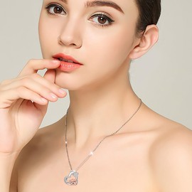 HOOHWE Yorkie Gifts Puppy Dog Necklace 925 Sterling Silver Yorkshire Terrier Pendant Yorkie Necklace Dog Jewelry Gifts For Women Gifts