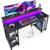 ODK 55 Inches Gaming Desk with LED Lights, Computer Desk