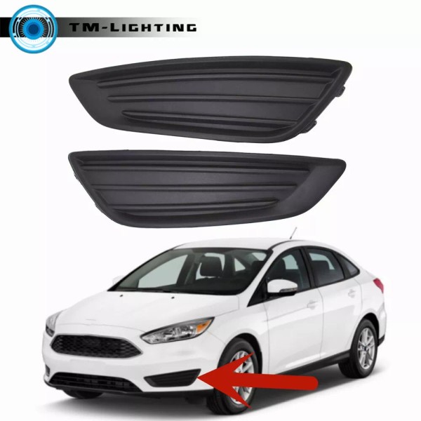 auto-Lightingo For 2015-2018 Ford Focus Front Fog Lights Lamps Black