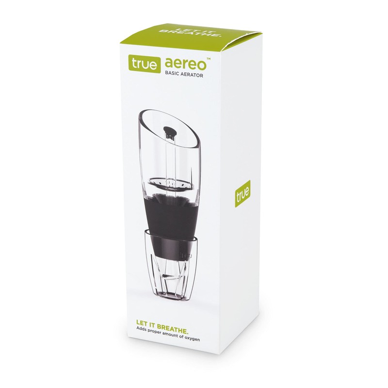 TRUE Aereo Wine Aerating Pourers, Clear