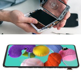 GOWENIC Reemplazo de Pantalla para Galaxy A51, Pantalla OLED Digitalizador de Pantalla Táctil con Marco y Kit de Herramientas de Reparación para Galaxy A51 A515 A515U A515A