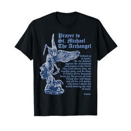Saint Michael the Archangel Prayer Catholic Christian Pastor T-Shirt