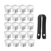 JZK 20 x Silver Plastic Universal Car Wheel Nut Caps