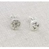 Unbranded Silver Make A Wish Dandelion Flower Circle Studs