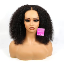 ISEE PRINCESS Wigs Human Hair Wear and Go Glueless Wig Afro Kinky Curly Lace Front Wigs for Women Lace Pre Cut Glueless Wigs Human Hair Pre Plucked 18 Inch