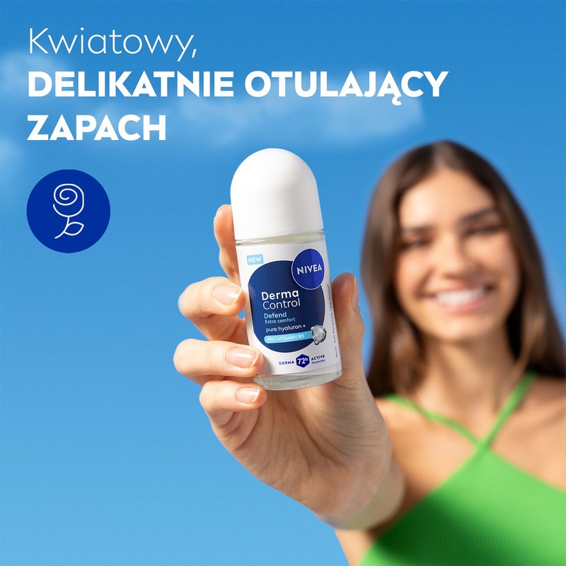 NIVEA Derma Control Defend Damen Antitranspirant 72h Kugel Schutz Hyaluronsäure