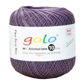 golo Cotton Crochet Thread Balls Size 10 Cotton Knitting Thread Yarn for Crochet Blue 633
