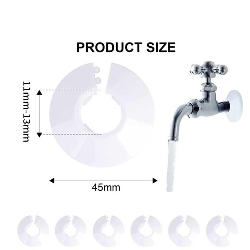 NHALESBG 10pcs Radiator Pipe Covers White, Plastic Pipe Boxing Covers